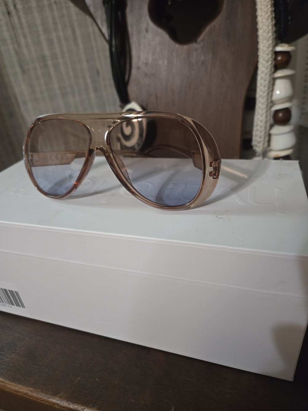 NWOB Aviator Shades In Champagne/ Tan Color